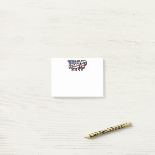 Trump 2024 Patriottische blokletters Post-it® Notes (Op bureau)