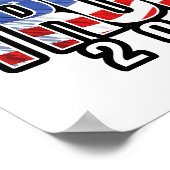 Trump 2024 Patriottische blokletters Poster (Hoek)