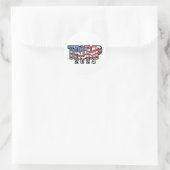 Trump 2024 Patriottische blokletters Ronde Sticker (Tas)