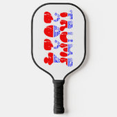 Trump 2024 Patriottische Groovy Retro Pickleball Paddle (Voorkant)