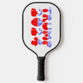 Trump 2024 Patriottische Groovy Retro Pickleball Paddle (Achterkant)