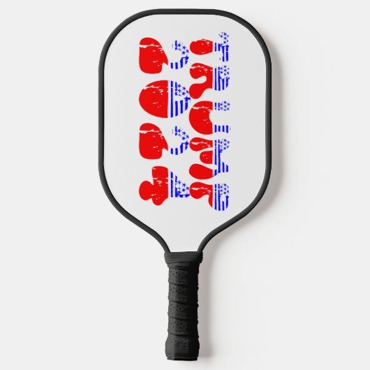 Trump 2024 Patriottische Groovy Retro Pickleball Paddle (Achterkant)