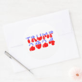 Trump 2024 Patriottische Groovy Retro Ronde Sticker (Envelop)
