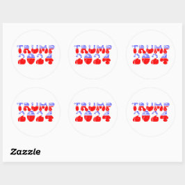 Trump 2024 Patriottische Groovy Retro Ronde Sticker