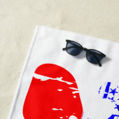 Trump 2024 Patriottische Groovy Retro Strandlaken (In situ)