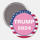 TRUMP 2024 Patriottische magneet (Voorkant / Achterkant)