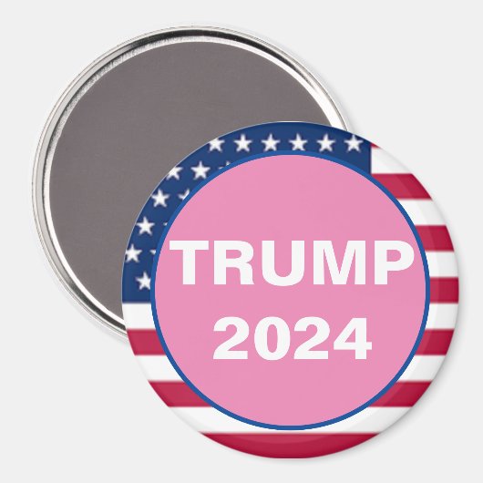 TRUMP 2024 Patriottische magneet (Voorkant / Achterkant)