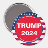 TRUMP 2024 Patriottische magneet (Voorkant / Achterkant)