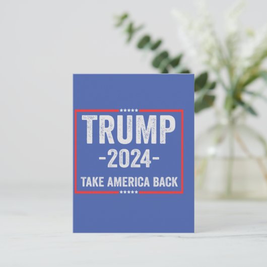 Trump 2024 Patriottische Republikeinse Verkiezing Briefkaart (Staand voorkant)