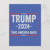 Trump 2024 Patriottische Republikeinse Verkiezing Briefkaart (Voorkant)