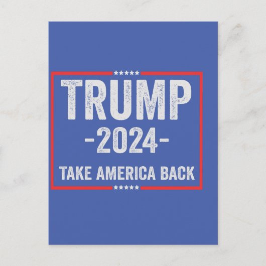 Trump 2024 Patriottische Republikeinse Verkiezing  Briefkaart (Voorkant)