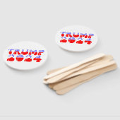 Trump 2024 Patriottische Retro Groovy Verkiezing Handwaaier (Niet-gemonteerd)