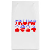 Trump 2024 Patriottische Retro Groovy Verkiezing Klein Cadeauzakje (Achterkant)