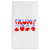 Trump 2024 Patriottische Retro Groovy Verkiezing Klein Cadeauzakje (Voorkant)