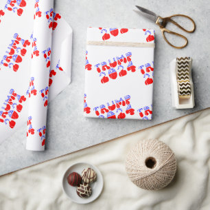 Trump 2024 Patriottische retro  verkiezingen Cadeaupapier