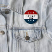 Trump 2024 Pinback Ronde Button 5,7 Cm (In situ)