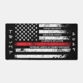 Trump 2024 Pistool Rechten Kunst Gepersonaliseerd Bureaumat (Voorkant)