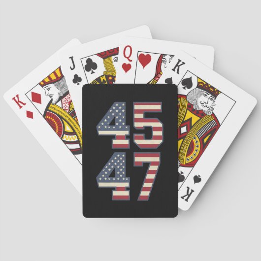 Trump 2024 President 45 47 Amerika V.S. Retro Pokerkaarten (Achterkant)