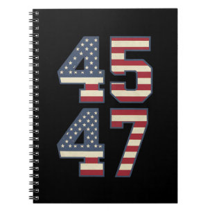 Trump 2024 President 45 47 Amerika VS Vintage Notitieboek