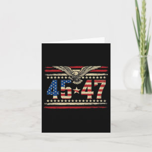Trump 2024 President 45 en 47 Amerikaanse vlag Tru Kaart