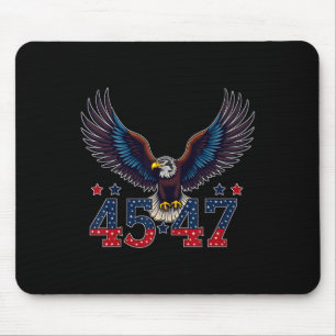 Trump 2024 President 45 en 47 Amerikaanse vlag Tru Muismat