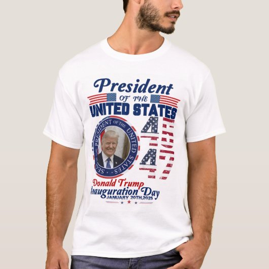 Trump 2024 President 45 en 47 Amerikaanse vlag Tru T-shirt (Voorkant)