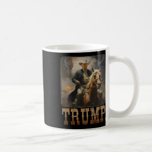 Trump 2024 President Cowboy Riding Horse Western U Koffiemok