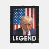 Trump 2024 President Legende Amerikaanse vlag Fleece Deken (Voorkant)