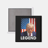 Trump 2024 President Legende Amerikaanse vlag Magneet (Voorkant / Achterkant)