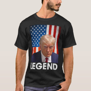 Trump 2024 President Legende Amerikaanse vlag T-shirt