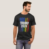 Trump 2024 President  LGBTQ Regenboog Gay Pri T-shirt (Voorkant volledig)