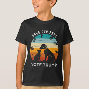 Trump 2024 President Red onze huisdieren T-shirt