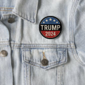 Trump 2024: President Trump herverkozen Ronde Button 5,7 Cm (In situ)