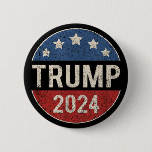 Trump 2024: President Trump herverkozen Ronde Button 5,7 Cm