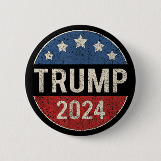 Trump 2024: President Trump herverkozen Ronde Button 5,7 Cm