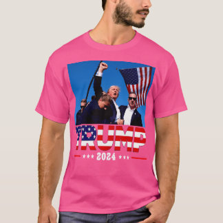 Trump 2024 President Trump neergeschoten voor pres T-shirt