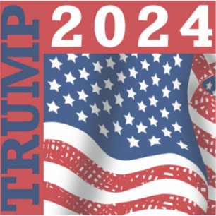 Trump 2024 presidentsverkiezingen Amerikaanse vlag Sticker