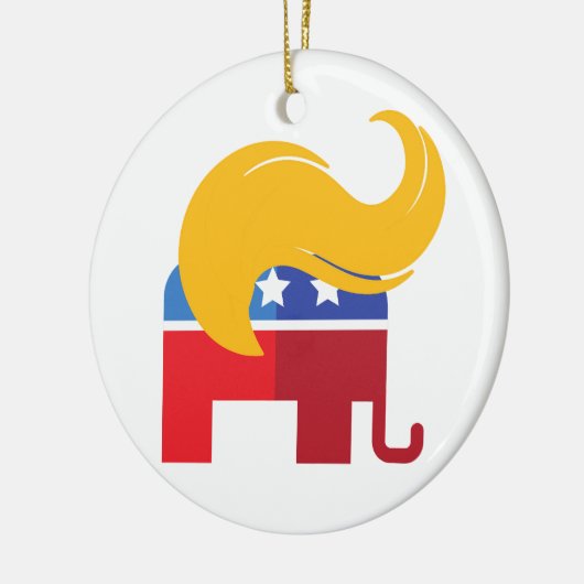 Trump 2024 presidentsverkiezingen keramisch ornament (Links)