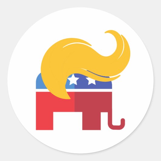 Trump 2024 presidentsverkiezingen ronde sticker (Voorkant)