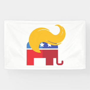 Trump 2024 presidentsverkiezingen spandoek