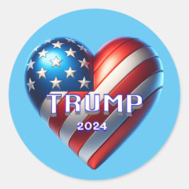 Trump 2024 presidentsverkiezingen VS Republikein Ronde Sticker