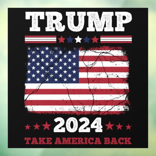 Trump 2024 raamsticker (Vel 3)