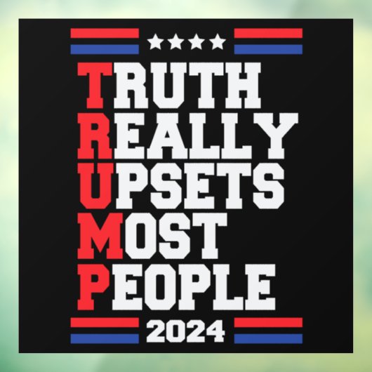 Trump 2024 raamsticker (Vel 3)