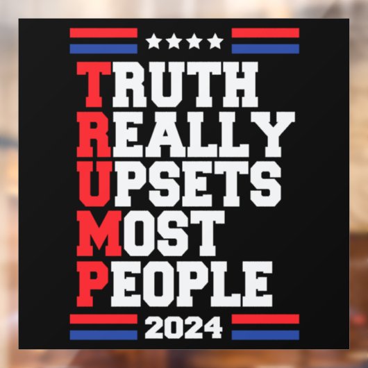 Trump 2024 raamsticker (Vel 2)