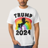 TRUMP 2024 RAINBOW UNICORN T-SHIRTS T - SHIRTS (Voorkant)
