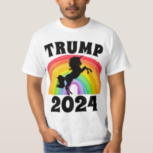 TRUMP 2024 RAINBOW UNICORN T-SHIRTS T - SHIRTS