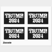 Trump 2024 rechthoekige sticker (Vel)