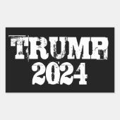 Trump 2024 rechthoekige sticker (Voorkant)