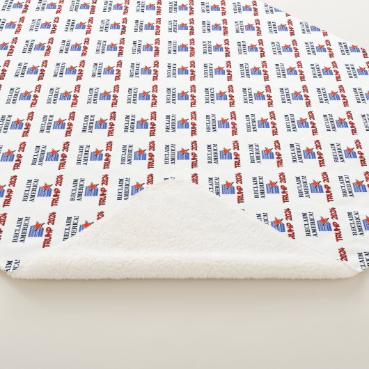 Trump 2024 Reclaim America Sherpa Blanket Deken (3/4)