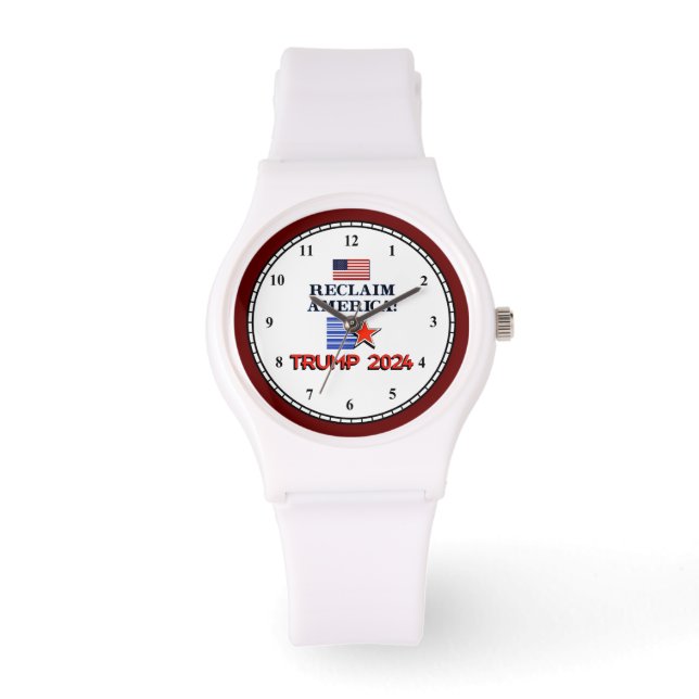 Trump 2024 Reclaim America Watch Horloge (Voorkant)